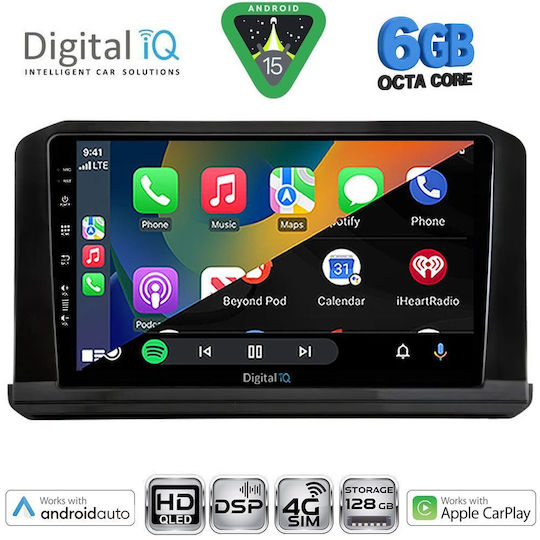 Digital IQ Автомобилна Аудио Система за Nissan Navara 2025 (Bluetooth/USB/Вграден Wi-Fi/GPS/Apple CarPlay/Android Auto) с Touch Screen 10"