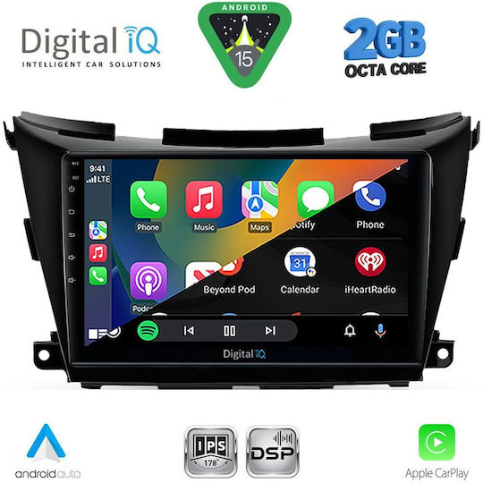 Digital IQ Автомобилна Аудио Система за Nissan Murano 2017-2025 (Bluetooth/USB/Wi-Fi/GPS/Apple CarPlay/Android Auto) с Touch Screen 9"