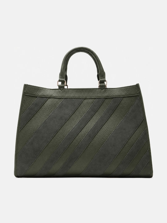 Leather Women's Handbag Crossbody Suede Khaki