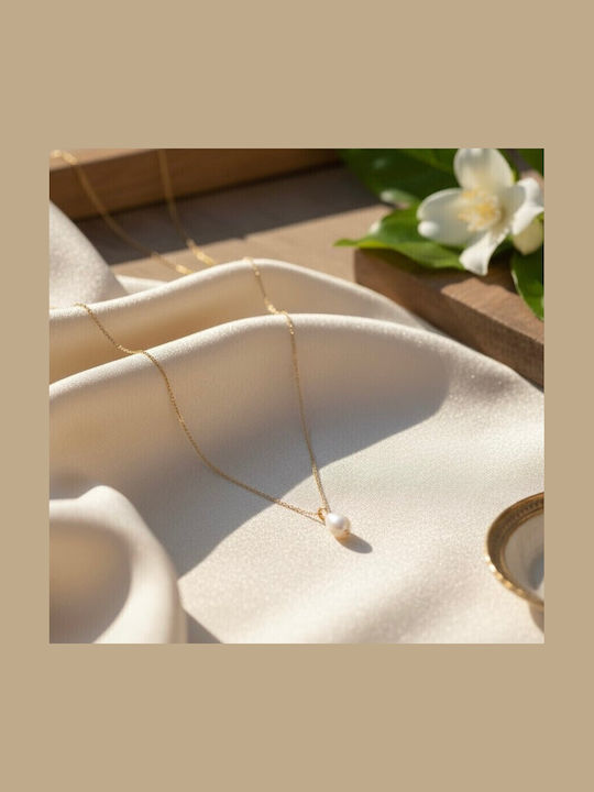 Duestelle Italia Necklace Made of Gold Plated Steel with Pearls
