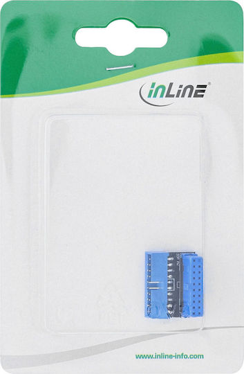 InLine Адаптер Usb 3.0 19-pin 33448u Ъглов Вътрешен Адаптер За Дънна Платка Мъжки Женски 5 Gbps