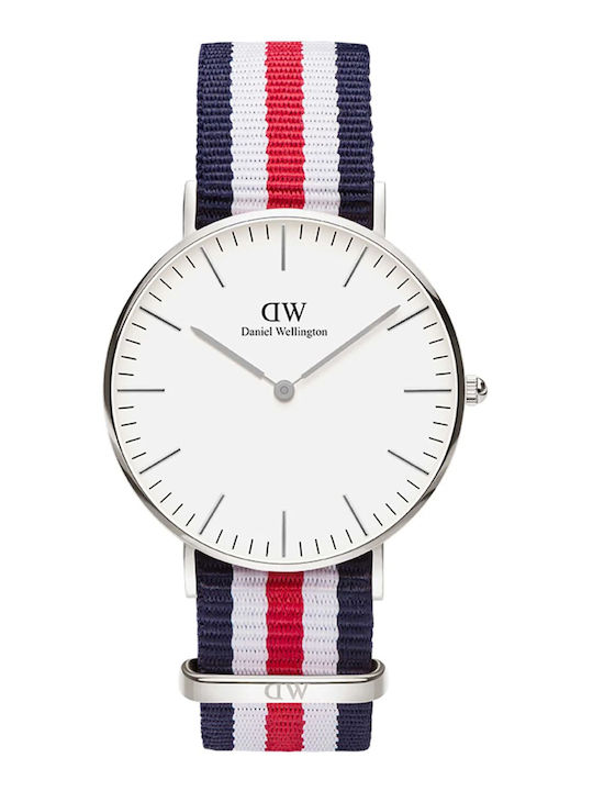 Daniel Wellington Damenuhr 36mm Batterie mit Stoffarmband Daniel Wellington Damenuhr 36mm Batterie mit Stoffarmband