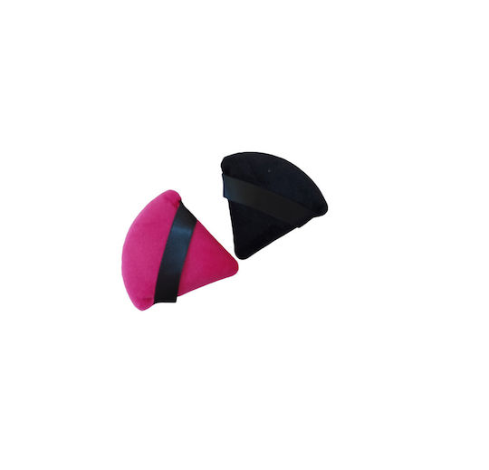 Ro-Ro Accessories Set with Makeup Sponges for Powder Fuchsia / Black 2pcs
