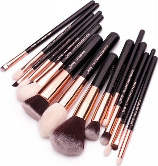 Jessup Beauty Set Profesional Cu Pensule De Machiaj Pentru Fundație 15 Bucăți