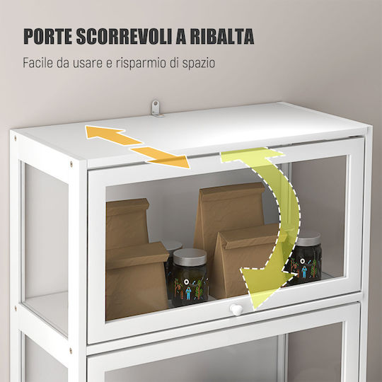 Βιβλιοθήκη Λευκή 59x30x139εκ.