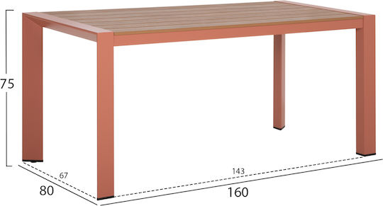 Τραπέζι Goya 160x80x75 Τραπέζι Goya 160x80x75