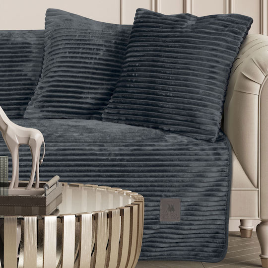 Greenwich Polo Club Essential Триместен диван Throw 180x300εκ. Тъмносив