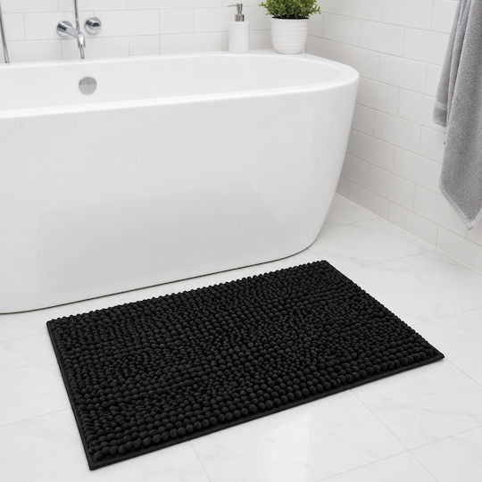MRShome Неслизащ Бански Килим DC-023001 Черен 45x70см