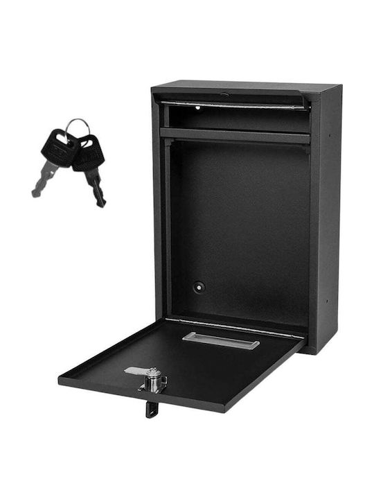 Lean Toys Cutie Poștală Pentru Exterior Din Inox În Culoare Neagră 32x21.5x8.5cm