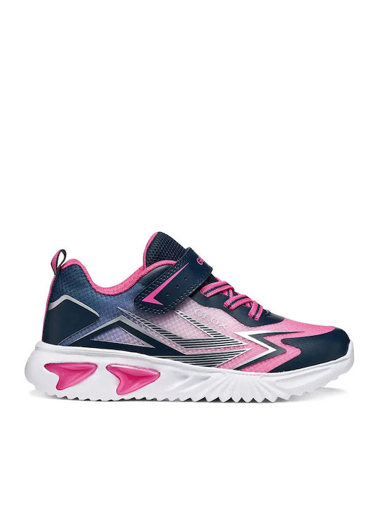 J Assister Kids Sneakers Anatomic with Hoop & Loop Closure & with Lights Blue