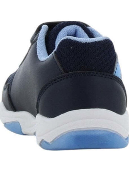 Kids Sneakers Anatomic with Hoop & Loop Closure & Lights Blue