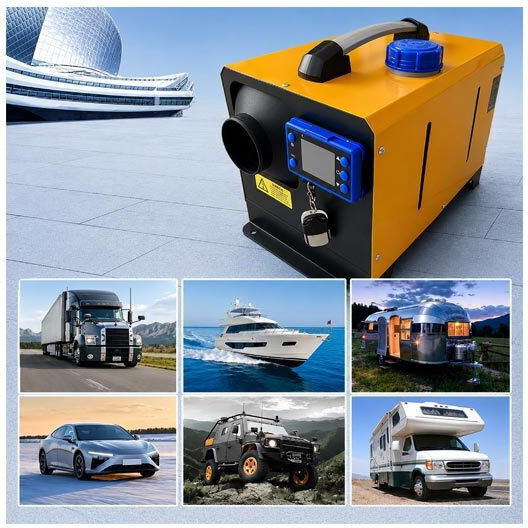 Автомобилен отоплител на масло 8 Kw 12/24v Bluetooth Дистанционно управление Parking Heater Aria Trade