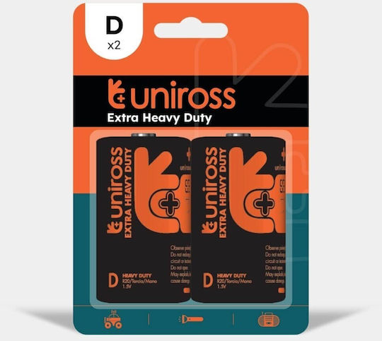 Uniross Μπαταρίες Zinc D 1.5V 2τμχ