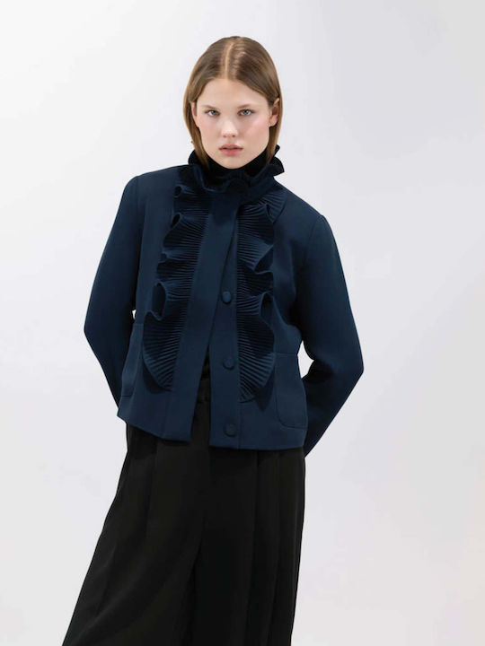 Psophia Kurz Blazer für Damen Blau