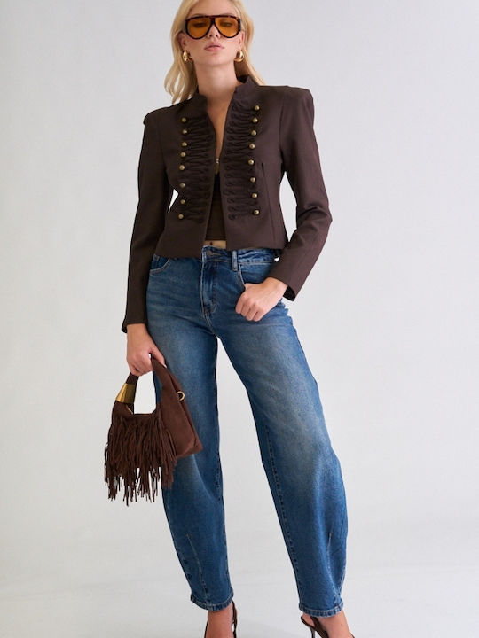 Decoro Women's Blazer Dark Brown