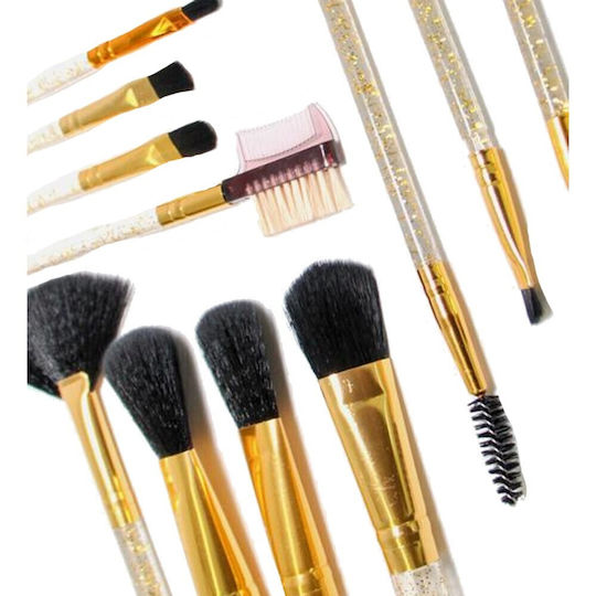 Set mit Make-up-Pinseln aus synthetischem Haar 12Stück