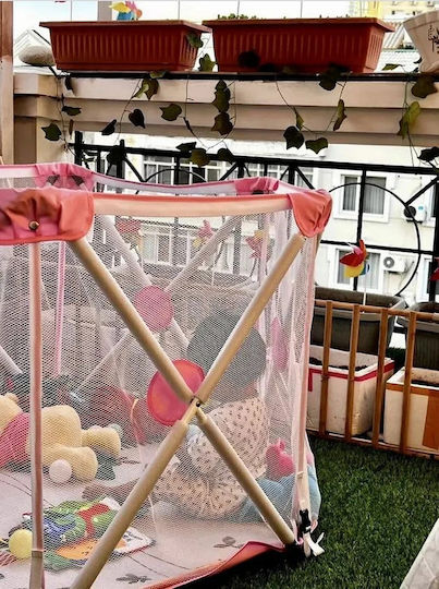 Extralink Playpen With Mattress Pink 68x120cm