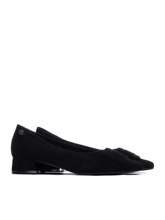 Suede Pumps Mit Mittelhohem Absatz Schwarz