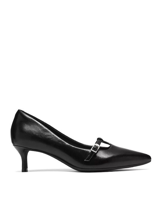 Leder Pumps Schwarz