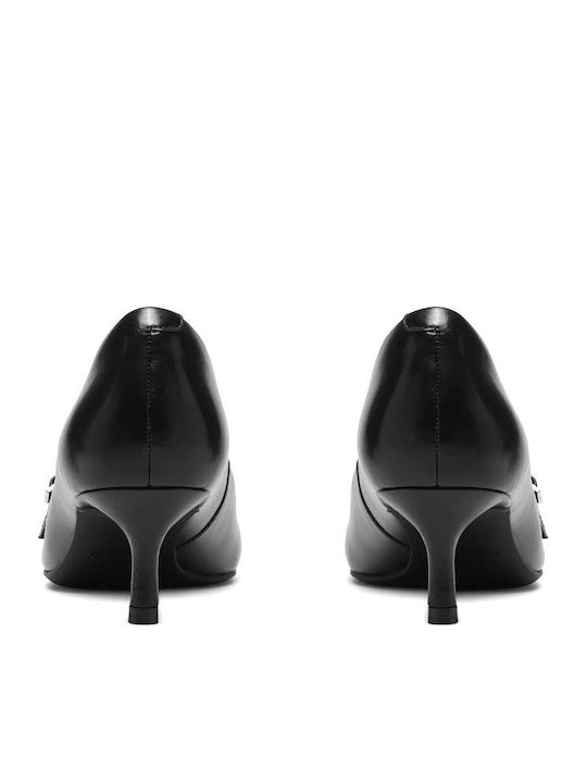 Leder Pumps Schwarz