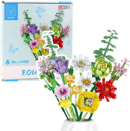 Building Blocks Flower Bouquet for 6+ Years 854 Pieces