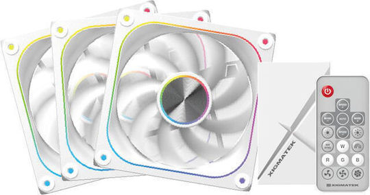 Corsair Infinity J22A Вентилатор за кутия 120mm (1500rpm / 40.6cfm) с RGB Осветление 3бр Сиви