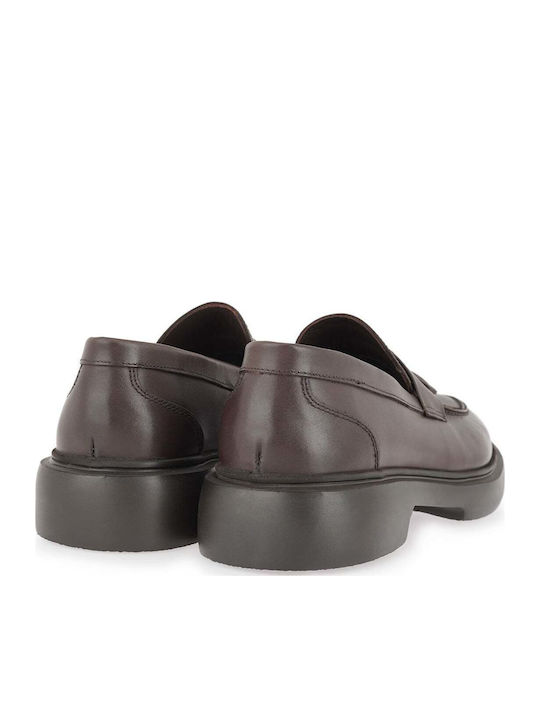 Δερμάτινα Ανδρικά Loafers σε Καφέ Χρώμα