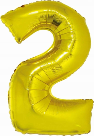 Αριθμός 2 Foil Jumbo Χρυσό 76εκ.
