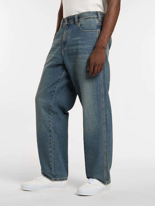 Men's Jeans Pants Relaxed Baggy Fit Khaki Tinted Blue