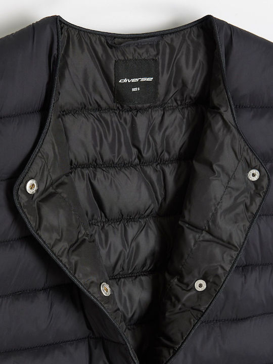 Women's Sleeveless Jacket for Spring/Autumn Black