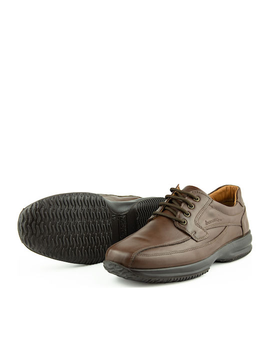 Leather Men's Casual Shoes Anatomic Brown
