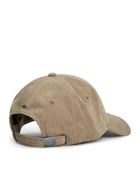 Tommy Hilfiger Tommy Jeans Кадифена Бейсболна Шапка с Лого Flag Мъжки Бежов Am0am14530-ag3