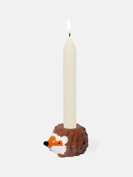 DOIY Candle Holder Suitable for Tealights in Brown Colour 9x5x6cm