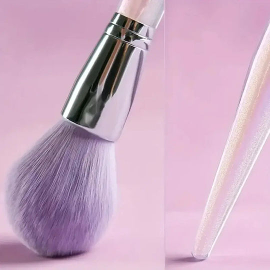 Set Profesional Cu Pensule De Machiaj Pentru Fundație Din Păr Natural 10 Bucăți