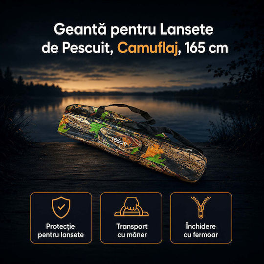 Geantă pentru undițe Camuflaj 165 Cm