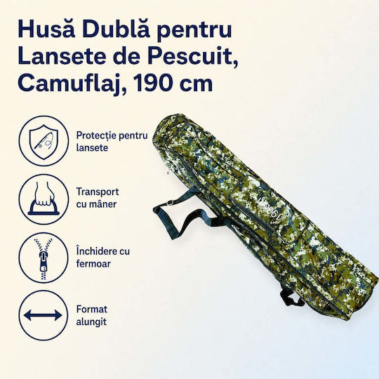 Double Fishing Rod Case Camouflage 190 Cm