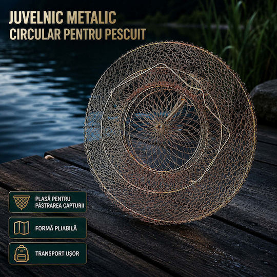 Cutie Circulară Metalică pentru Bijuterii de Pescuit Model 80201