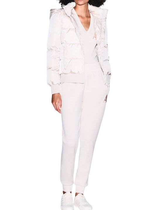 Damen Stoffhose in Creme