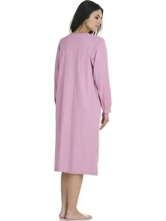 Primavera Winter Women's Nightgown Dusty Pink Primavera Winter Women's Nightgown Dusty Pink