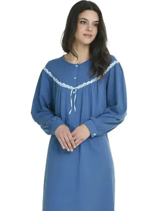 Primavera Winter Women's Nightgown Blue Raph