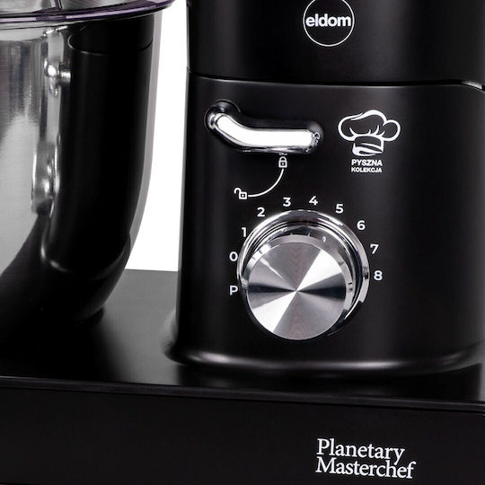 Eldom Кухненски робот 1400W с Неръждаем Казан 6.2lt Черен