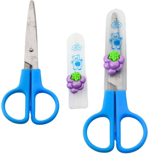 Lean Toys Kids Scissors 12 cm with Metal Blade (Various Designs) 1 Piece