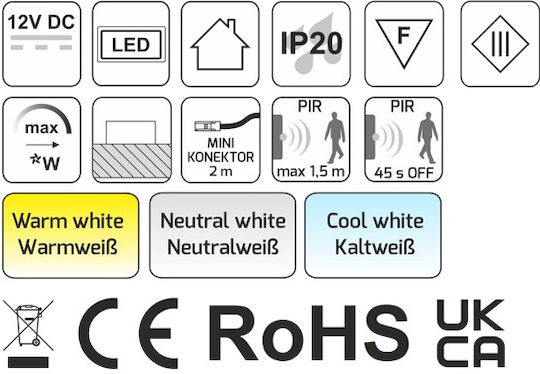 Design Light Διακοσμητικό Φωτιστικό LED Φυσικό Λευκό 30εκ.