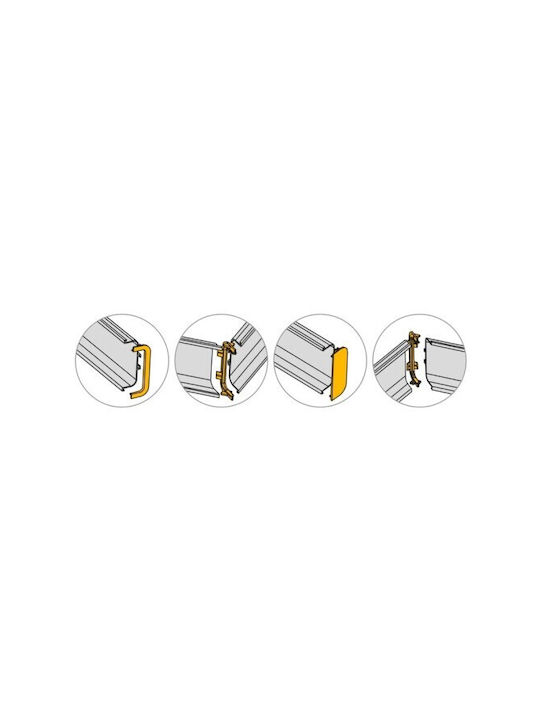 Emuca Gola Profile Furniture Handle in Gold Plastic 223-8900937GOL