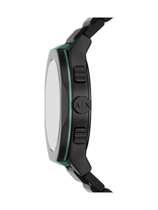 Armani Exchange Ceas Bărbătesc 44mm Cronograf Cu Baterie Cu Brățară Din Oțel Negru