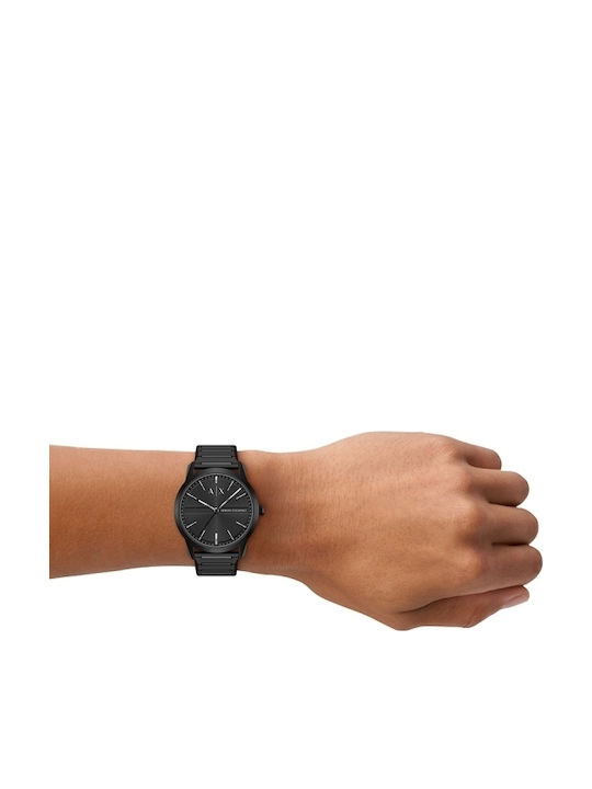 Armani Exchange Ceas Bărbătesc 42mm Cu Baterie Cu Brățară Din Oțel Negru