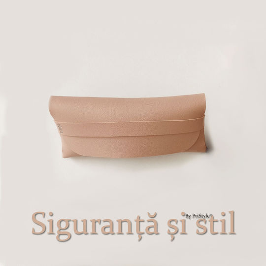 Husă de ochelari moale cu închidere magnetică roz