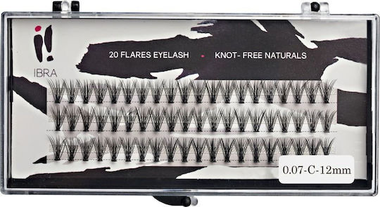 Ibra Tufts False Eyelashes Double Knot-free 0.07 C-12mm 60 Pcs
