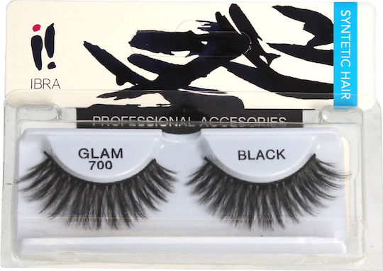 Ibra A Pair False Eyelashes On A Strip Glam 700 Black