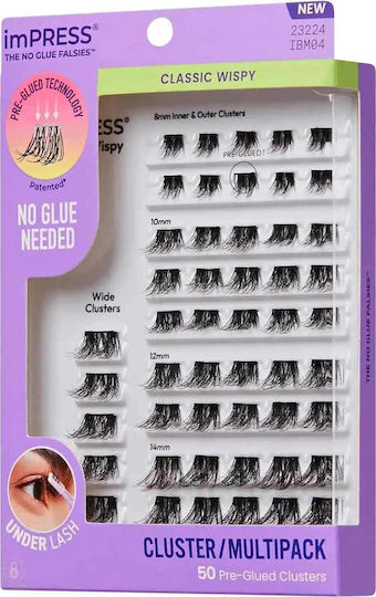 Kiss Kiss Falsche Wimpern Selbstklebende Einzelpersonen Mehrfachpackung Schwarz 50 Stück